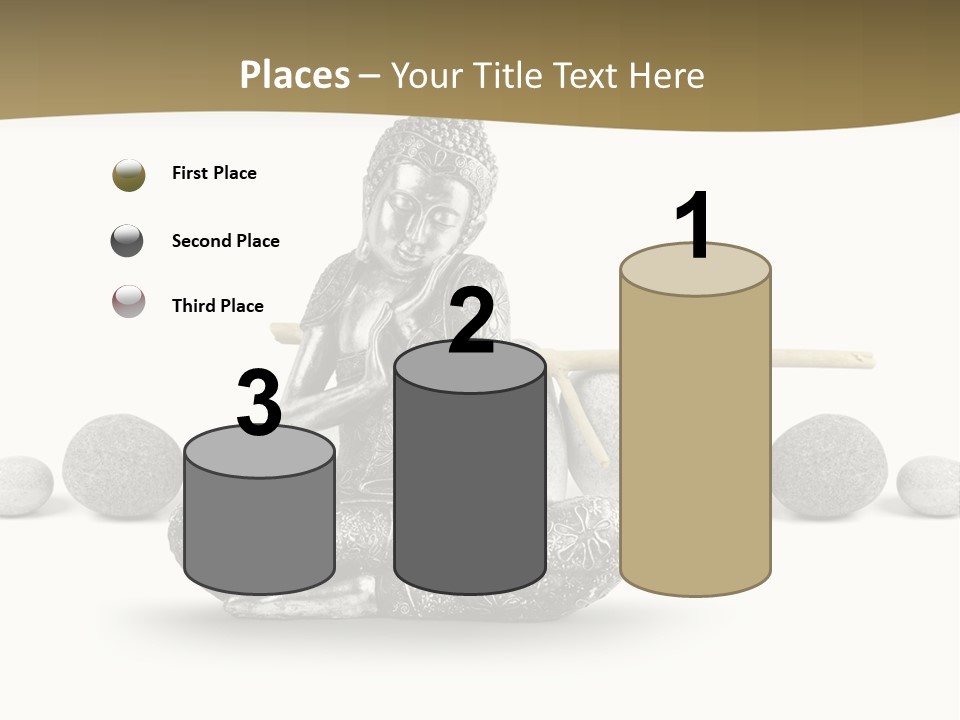 Inde Bouddhisme Fond Blanc PowerPoint Template