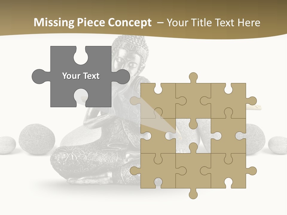 Inde Bouddhisme Fond Blanc PowerPoint Template