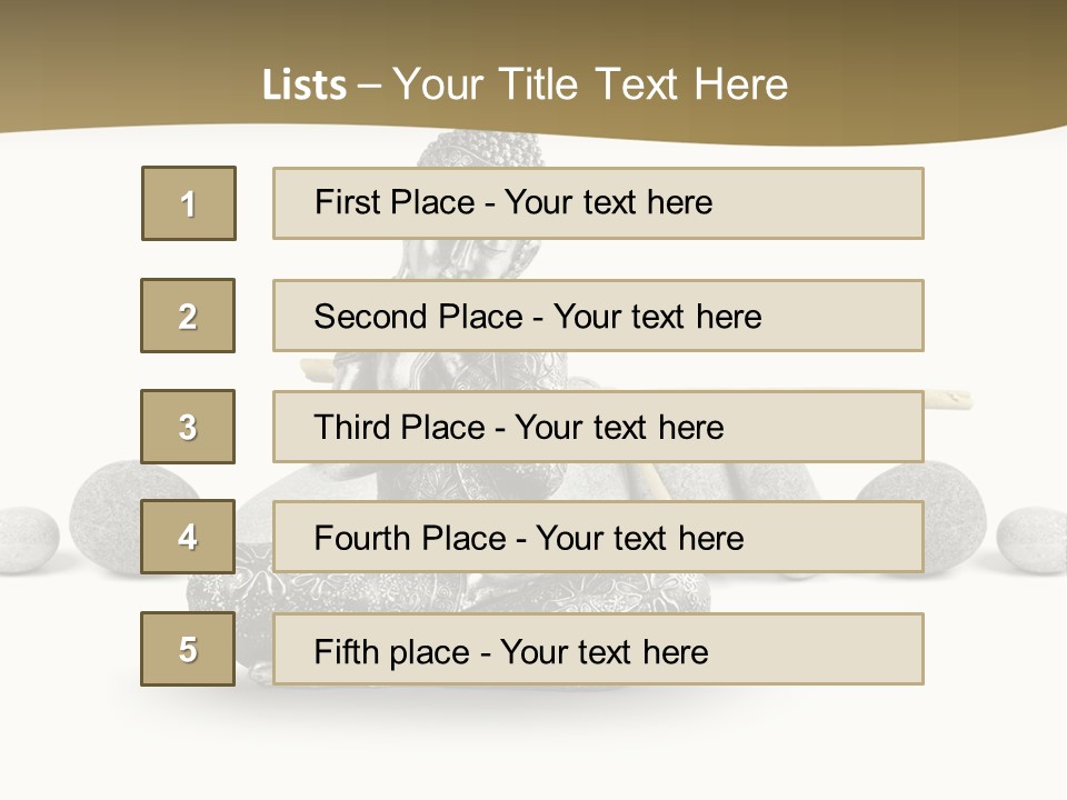 Inde Bouddhisme Fond Blanc PowerPoint Template