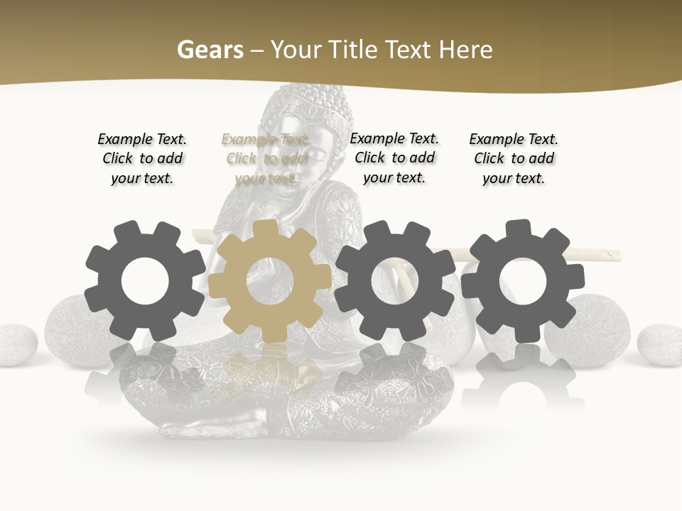 Inde Bouddhisme Fond Blanc PowerPoint Template