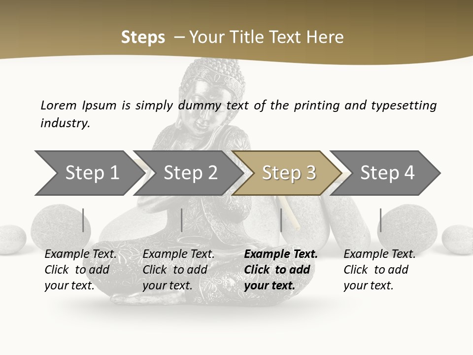 Inde Bouddhisme Fond Blanc PowerPoint Template