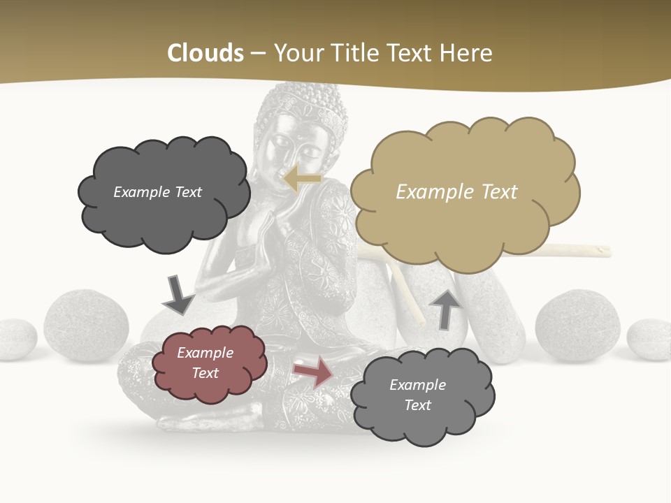 Inde Bouddhisme Fond Blanc PowerPoint Template