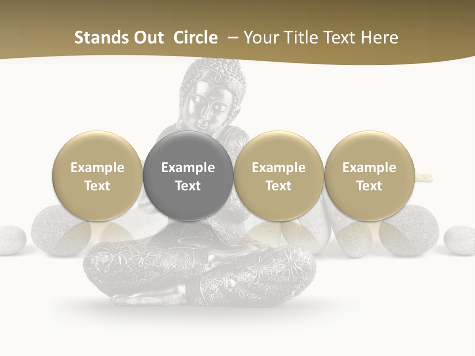 Inde Bouddhisme Fond Blanc PowerPoint Template