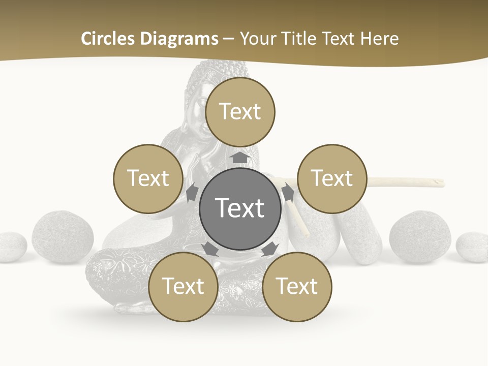 Inde Bouddhisme Fond Blanc PowerPoint Template