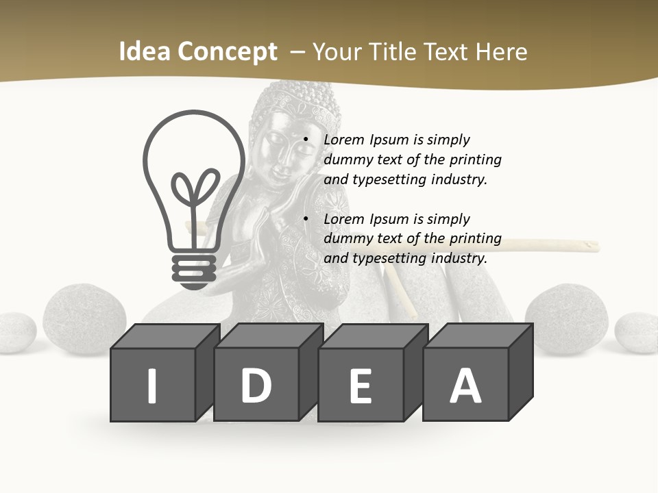 Inde Bouddhisme Fond Blanc PowerPoint Template