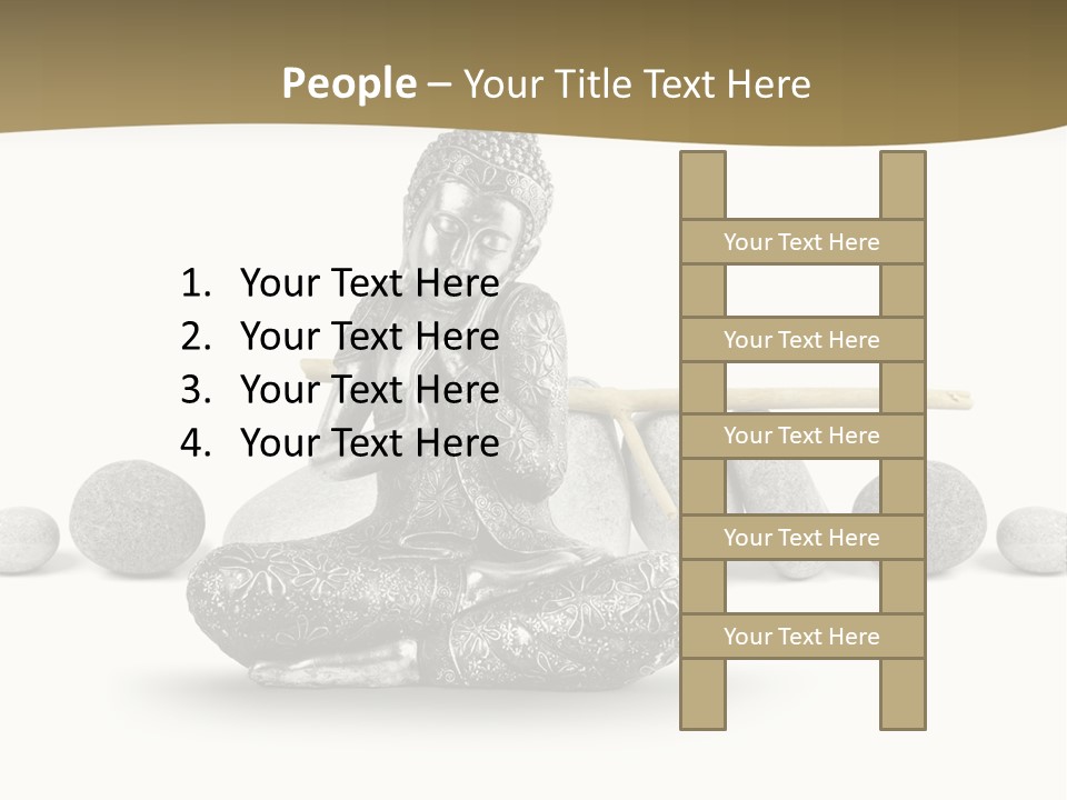 Inde Bouddhisme Fond Blanc PowerPoint Template