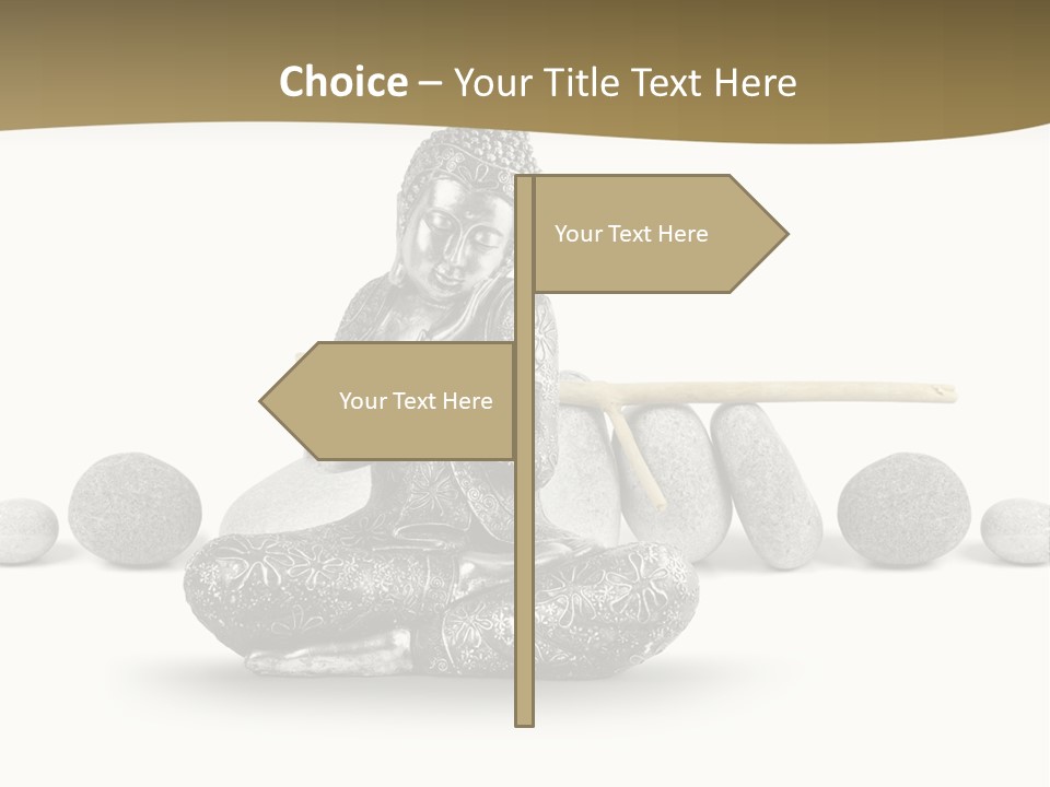 Inde Bouddhisme Fond Blanc PowerPoint Template