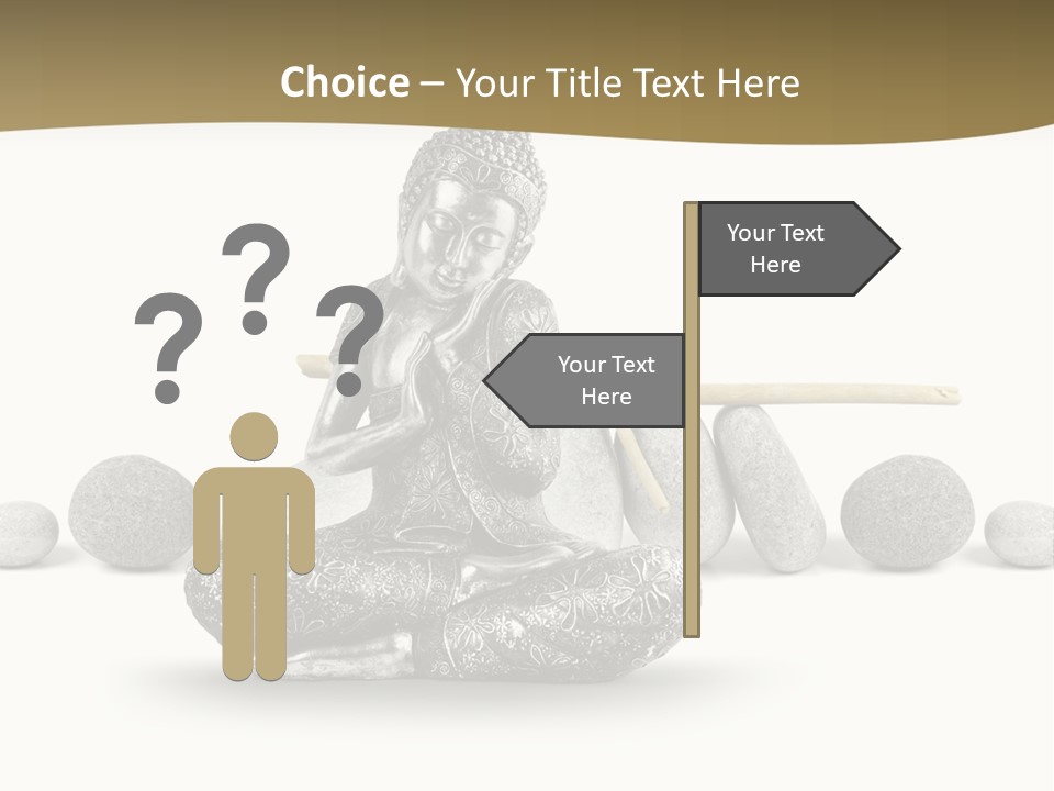 Inde Bouddhisme Fond Blanc PowerPoint Template