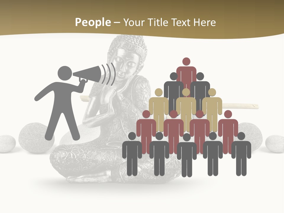 Inde Bouddhisme Fond Blanc PowerPoint Template