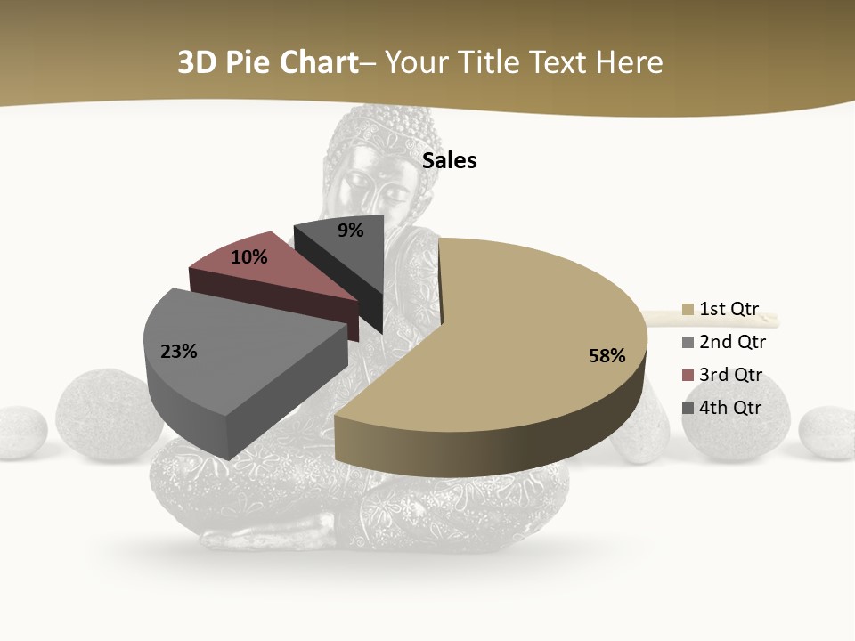 Inde Bouddhisme Fond Blanc PowerPoint Template