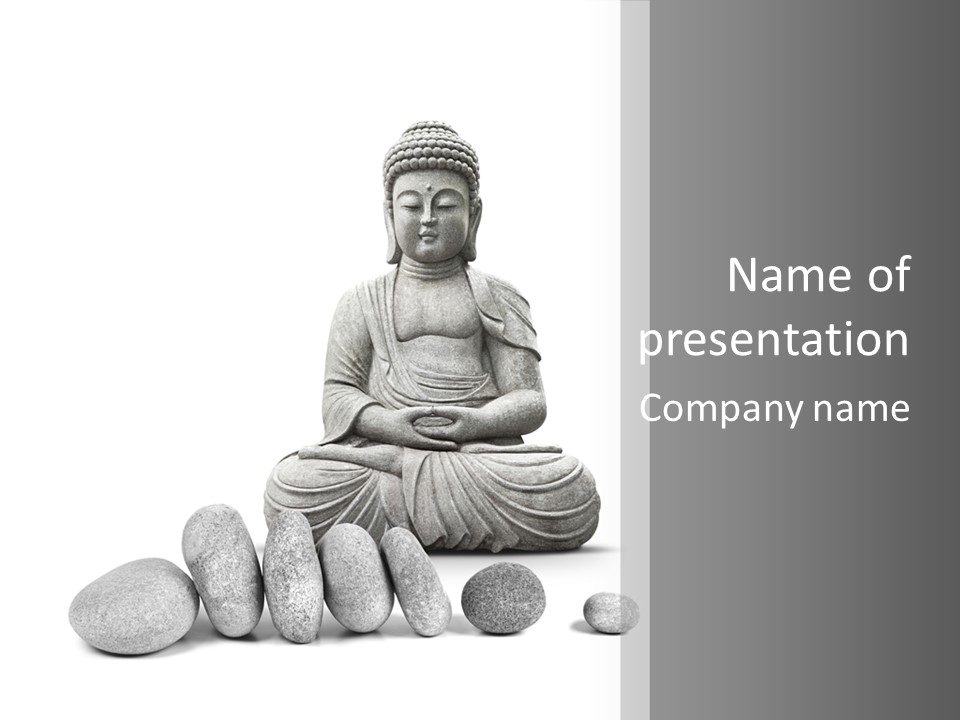 Prier Puret Bouddha PowerPoint Template