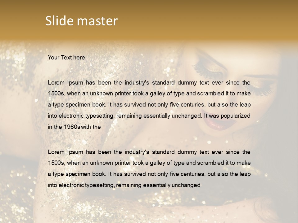 Shiny Golden Idea PowerPoint Template