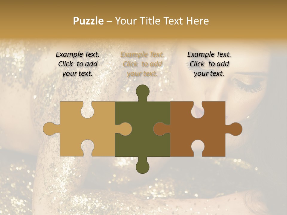 Shiny Golden Idea PowerPoint Template