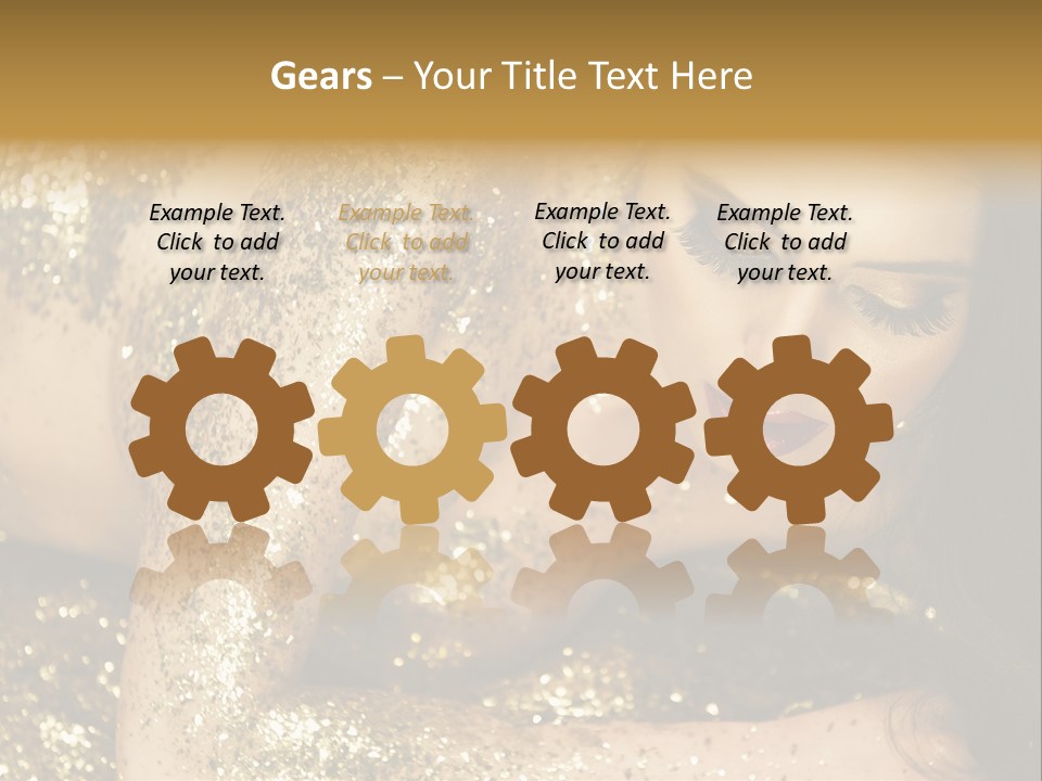Shiny Golden Idea PowerPoint Template