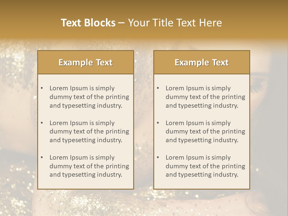 Shiny Golden Idea PowerPoint Template