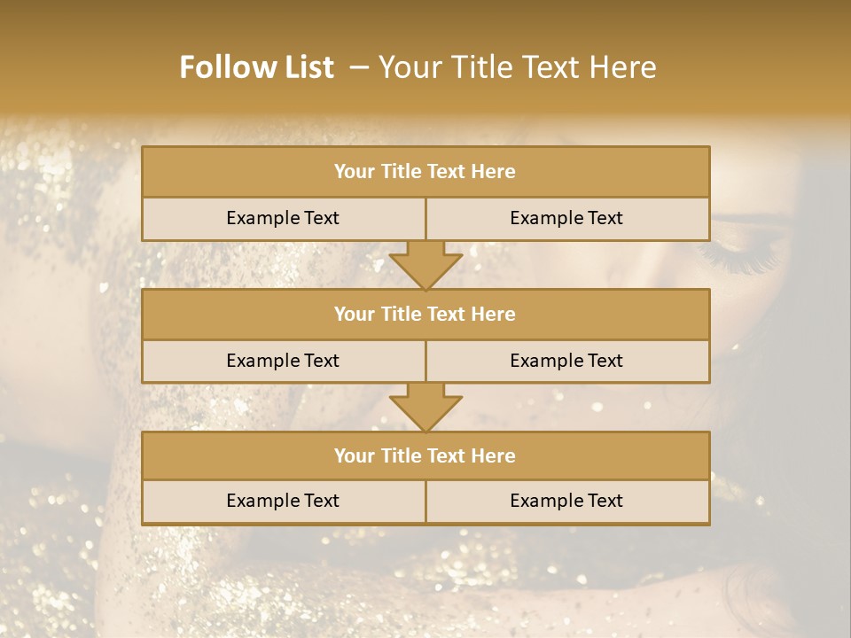 Shiny Golden Idea PowerPoint Template