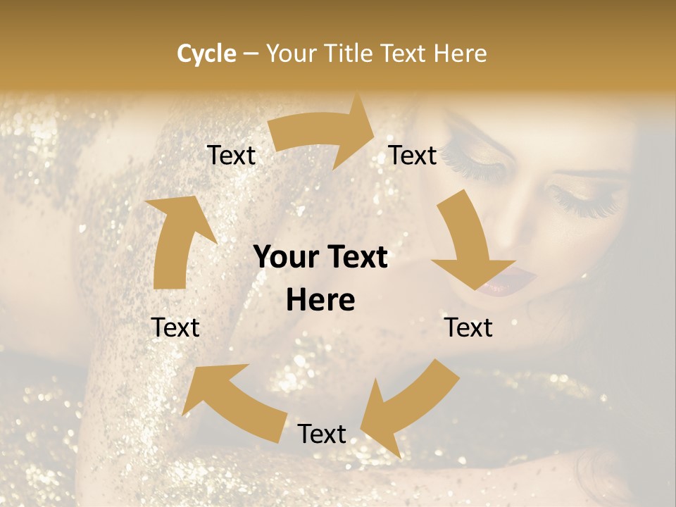 Shiny Golden Idea PowerPoint Template