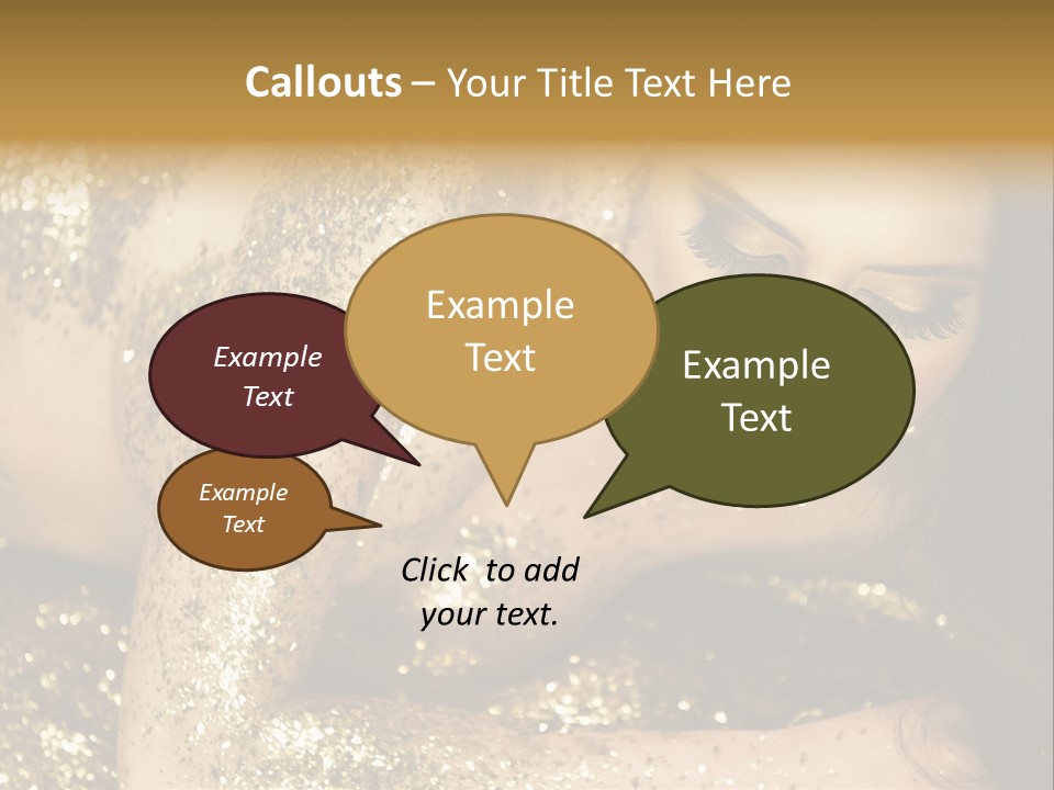 Shiny Golden Idea PowerPoint Template