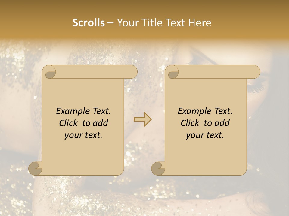 Shiny Golden Idea PowerPoint Template
