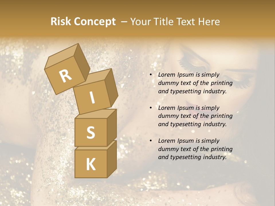 Shiny Golden Idea PowerPoint Template