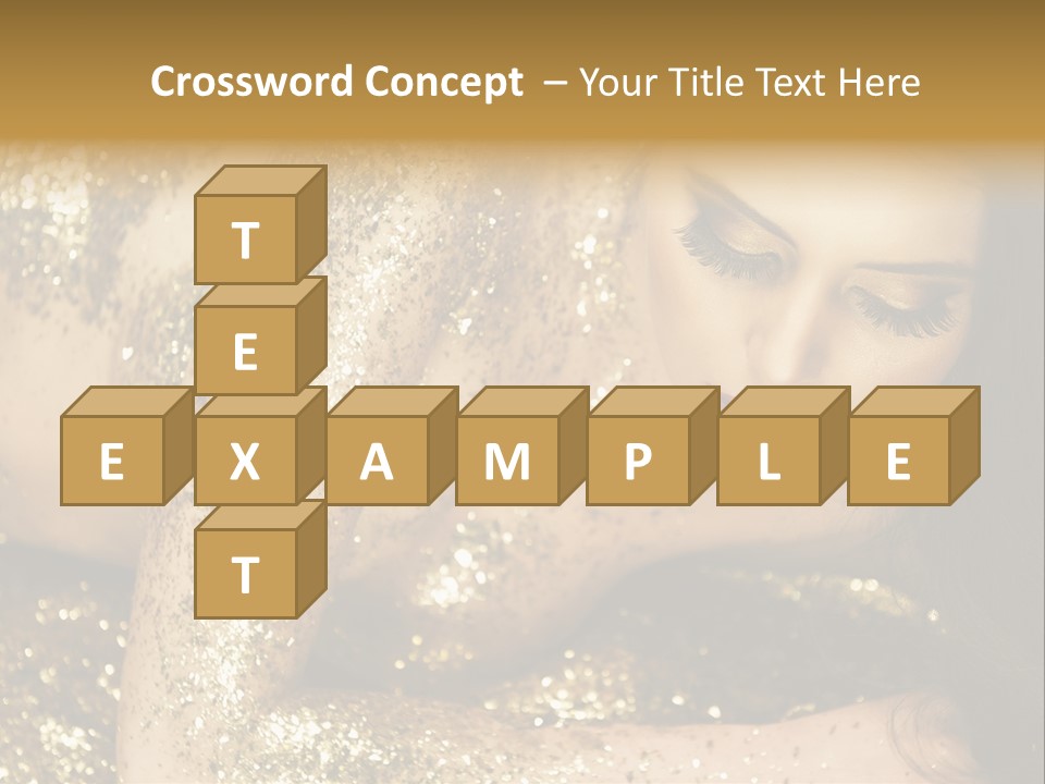 Shiny Golden Idea PowerPoint Template