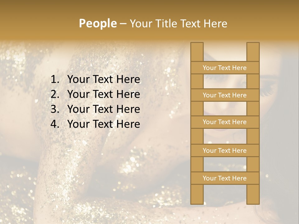 Shiny Golden Idea PowerPoint Template