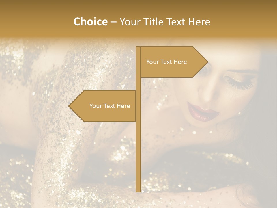 Shiny Golden Idea PowerPoint Template