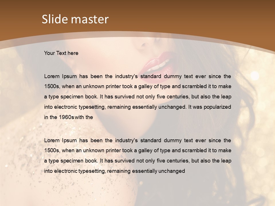 Salon One Golden PowerPoint Template