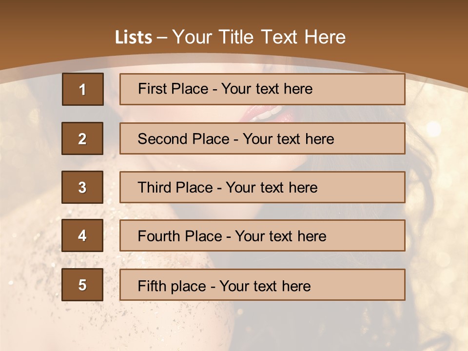 Salon One Golden PowerPoint Template