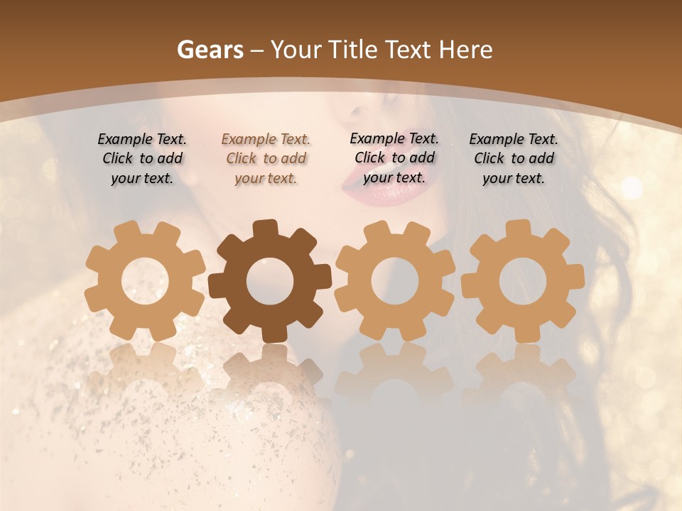 Salon One Golden PowerPoint Template