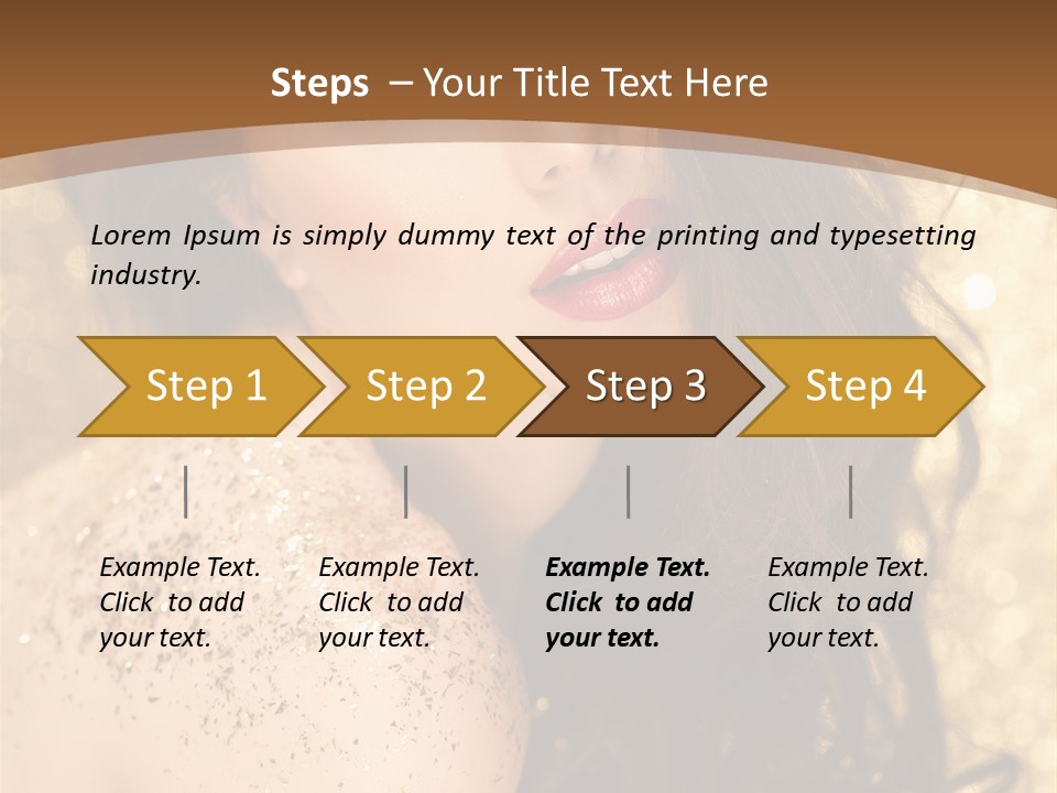 Salon One Golden PowerPoint Template