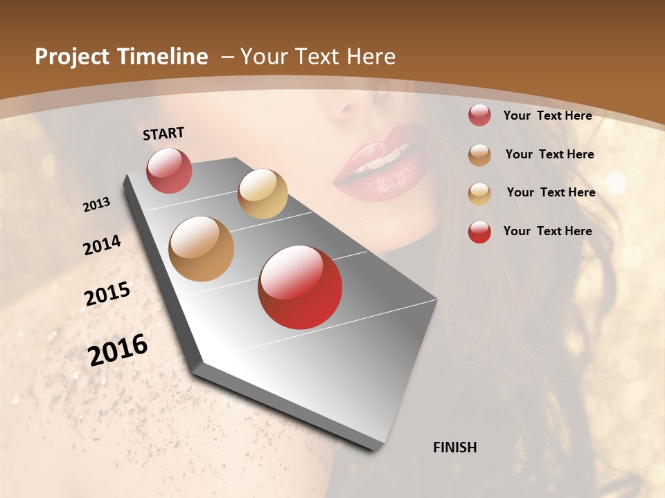 Salon One Golden PowerPoint Template