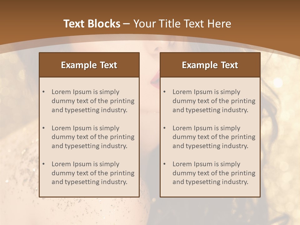Salon One Golden PowerPoint Template