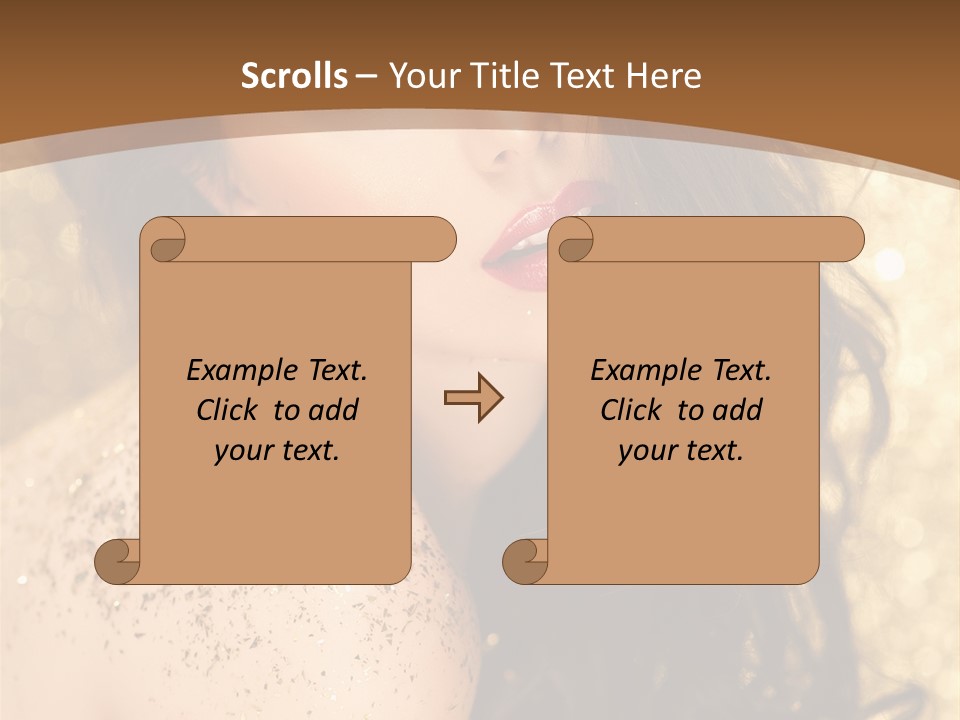 Salon One Golden PowerPoint Template