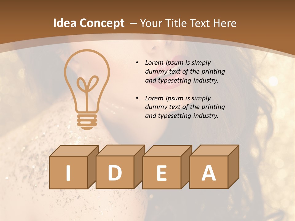 Salon One Golden PowerPoint Template