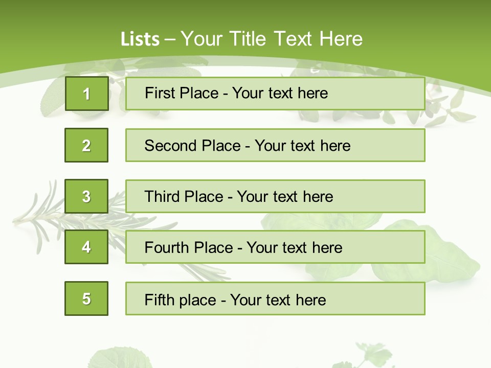 Herb Basil Cook PowerPoint Template