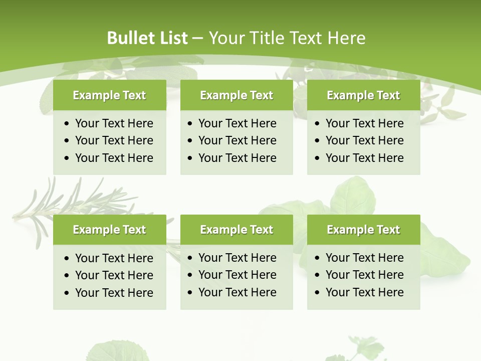 Herb Basil Cook PowerPoint Template