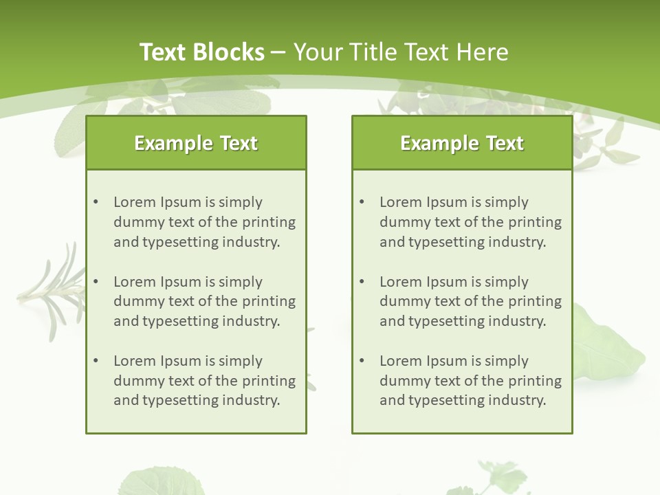 Herb Basil Cook PowerPoint Template