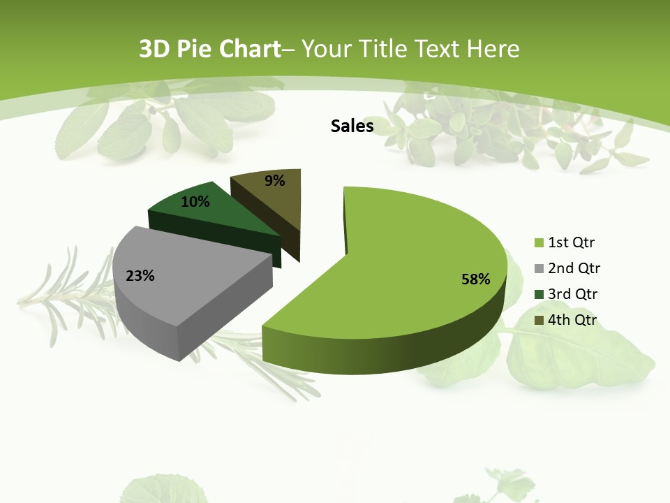 Herb Basil Cook PowerPoint Template