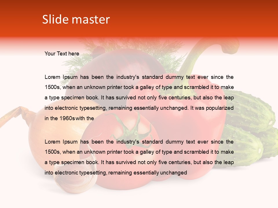 A Group Of Different Types Of Vegetables On A White Background PowerPoint Template