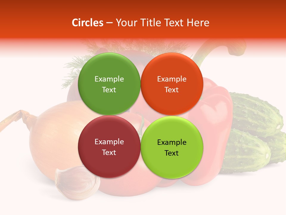A Group Of Different Types Of Vegetables On A White Background PowerPoint Template