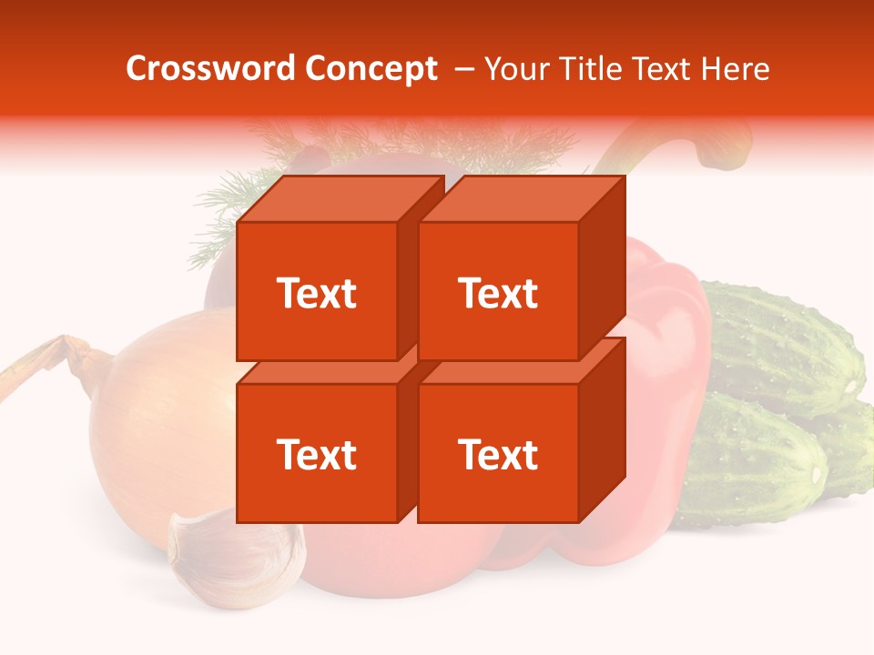 A Group Of Different Types Of Vegetables On A White Background PowerPoint Template