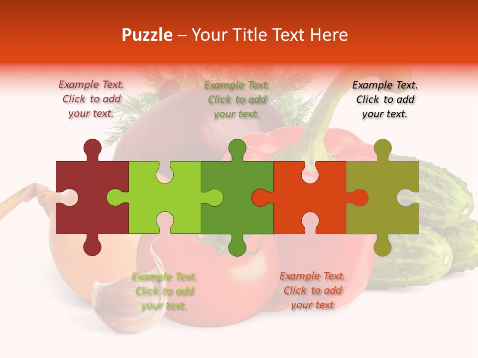 A Group Of Different Types Of Vegetables On A White Background PowerPoint Template