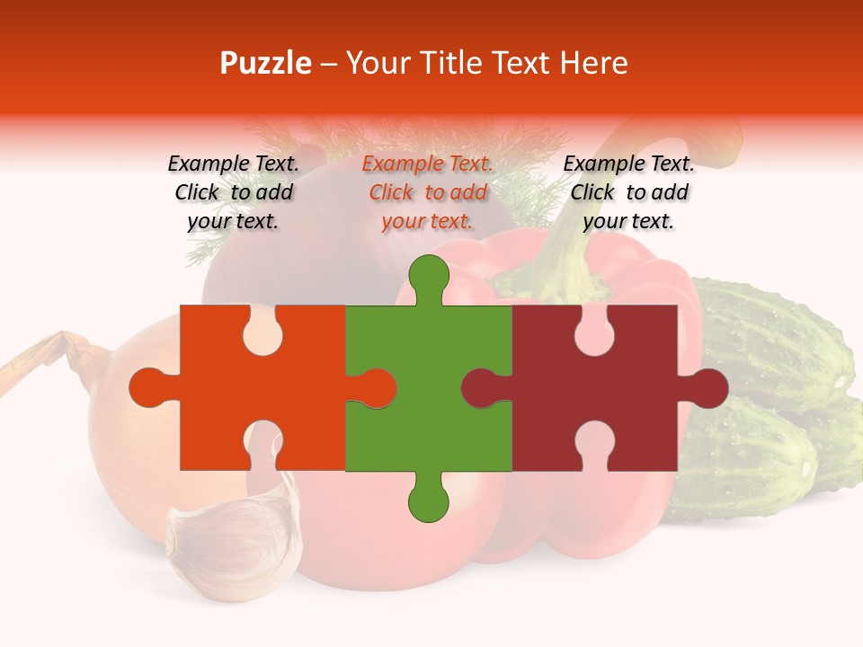 A Group Of Different Types Of Vegetables On A White Background PowerPoint Template