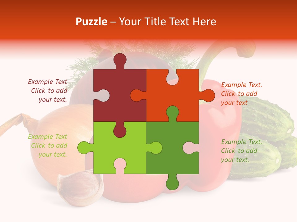 A Group Of Different Types Of Vegetables On A White Background PowerPoint Template