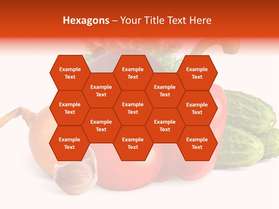 A Group Of Different Types Of Vegetables On A White Background PowerPoint Template