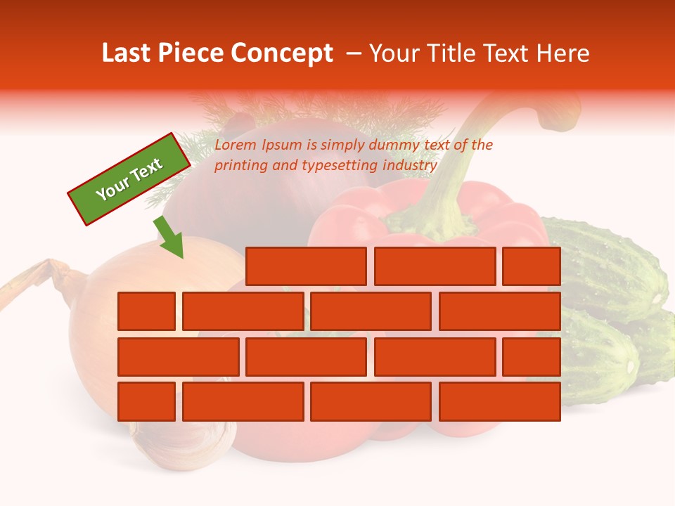 A Group Of Different Types Of Vegetables On A White Background PowerPoint Template