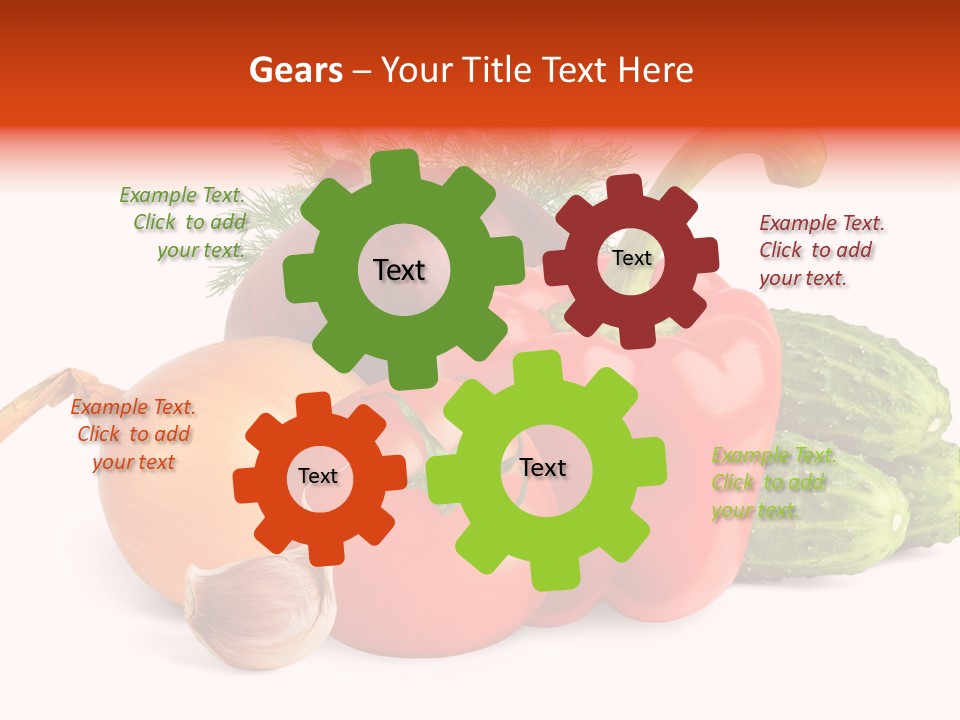 A Group Of Different Types Of Vegetables On A White Background PowerPoint Template