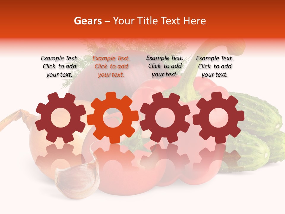 A Group Of Different Types Of Vegetables On A White Background PowerPoint Template