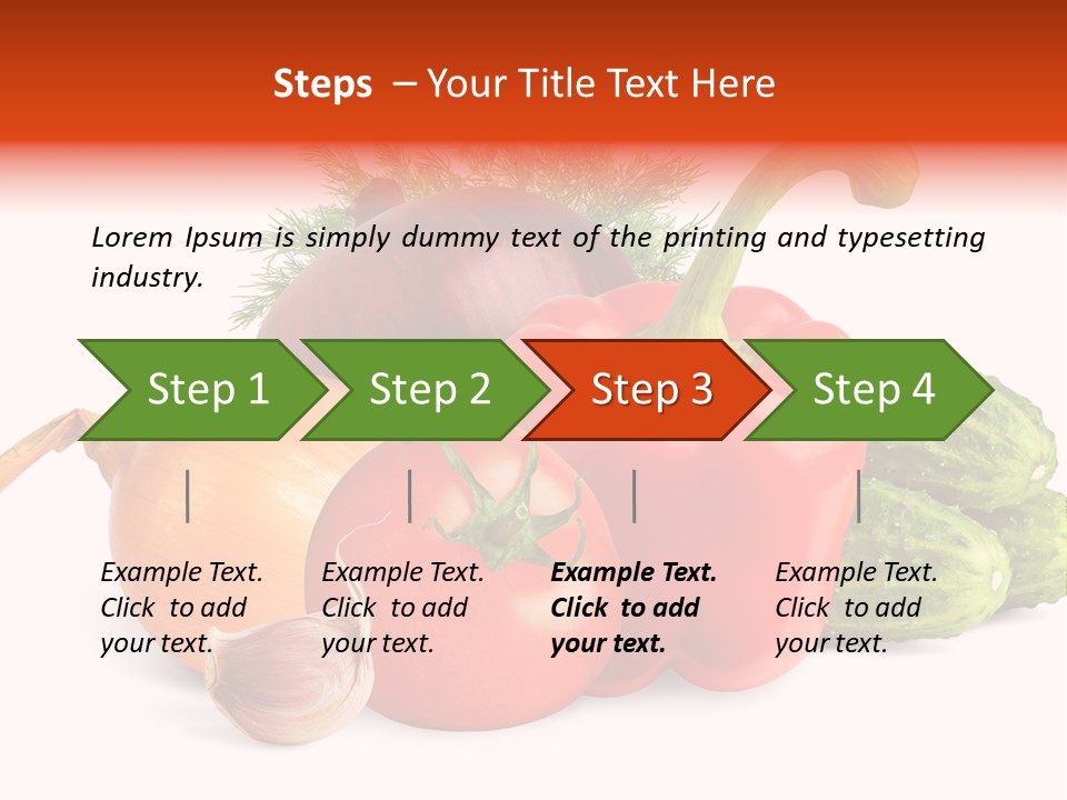 A Group Of Different Types Of Vegetables On A White Background PowerPoint Template